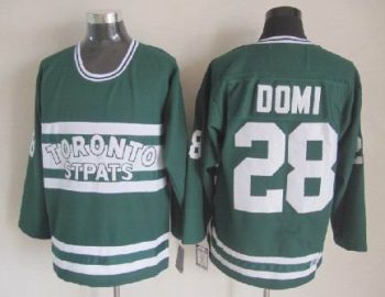 Vintage Toronto Maple Leafs #28 DOMI stitched Green-White Hockey Jersey Throwback Edition