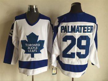 Vintage Toronto Maple Leafs #29 PALMATEER stitched White-Blue Hockey Jersey Throwback Edition