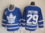 Vintage Toronto Maple Leafs #29 POTVIN stitched Blue-White Hockey Jersey Throwback Edition