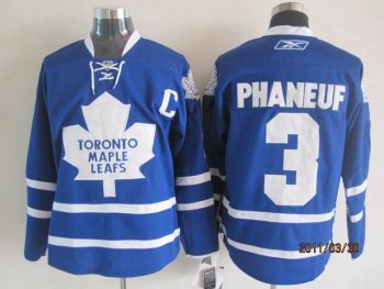 Vintage Toronto Maple Leafs #3 PHANEUF stitched Blue-White Hockey Jersey Throwback Edition
