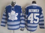 Vintage Toronto Maple Leafs #45 BERNIER stitched Blue-White Hockey Jersey Throwback Edition