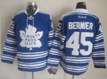 Vintage Toronto Maple Leafs #45 BERNIER stitched Blue-White Hockey Jersey Throwback Edition