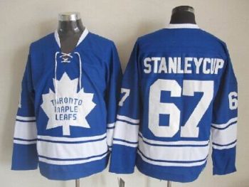 Vintage Toronto Maple Leafs #67 STANLEYCUP stitched Blue-White Hockey Jersey Throwback Edition