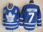 Vintage Toronto Maple Leafs #7 HORTON stitched Blue-White Hockey Jersey Throwback Edition