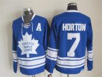 Vintage Toronto Maple Leafs #7 HORTON stitched Blue-White Hockey Jersey Throwback Edition (3)