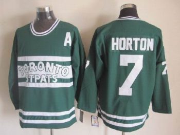 Vintage Toronto Maple Leafs #7 HORTON stitched Green-White Hockey Jersey Throwback Edition