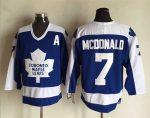 Vintage Toronto Maple Leafs #7 MCDONALD stitched Blue-White Hockey Jersey Throwback Edition