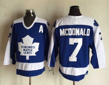 Vintage Toronto Maple Leafs #7 MCDONALD stitched Blue-White Hockey Jersey Throwback Edition