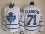 Vintage Toronto Maple Leafs #71 CLARKSON stitched White-Blue Hockey Jersey Throwback Edition