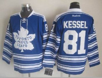Vintage Toronto Maple Leafs #81 KESSEL stitched Blue-White Hockey Jersey Throwback Edition (3)