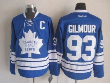 Vintage Toronto Maple Leafs #93 GILMOUR stitched Blue-White Hockey Jersey Throwback Edition (3)