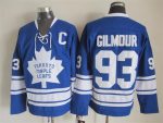 Vintage Toronto Maple Leafs #93 GILMOUR stitched Blue-White Hockey Jersey Throwback Edition (6)
