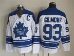 Vintage Toronto Maple Leafs #93 GILMOUR stitched White-Blue Hockey Jersey Throwback Edition (4)