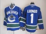 Vintage Vancouver Canucks #1 Roberto Luongo Stitched Blue Hockey Jersey Throwback Edition (2)