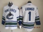 Vintage Vancouver Canucks #1 Roberto Luongo Stitched White Hockey Jersey Throwback Edition (2)