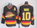 Vintage Vancouver Canucks #10 Pavel Bure Stitched Black Hockey Jersey Throwback Edition