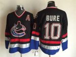 Vintage Vancouver Canucks #10 Pavel Bure Stitched Black Hockey Jersey Throwback Edition (2)