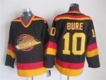 Vintage Vancouver Canucks #10 Pavel Bure Stitched Black Hockey Jersey Throwback Edition (3)