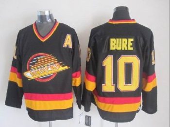 Vintage Vancouver Canucks #10 Pavel Bure Stitched Black Hockey Jersey Throwback Edition