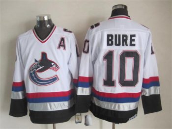 Vintage Vancouver Canucks #10 Pavel Bure Stitched White Hockey Jersey Throwback Edition (2)