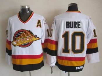 Vintage Vancouver Canucks #10 Pavel Bure Stitched White Hockey Jersey Throwback Edition