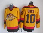 Vintage Vancouver Canucks #10 Pavel Bure Stitched Yellow Hockey Jersey Throwback Edition