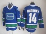 Vintage Vancouver Canucks #14 Alexandre Burrows Stitched Blue Hockey Jersey Throwback Edition