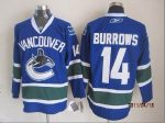 Vintage Vancouver Canucks #14 Alexandre Burrows Stitched Blue Hockey Jersey Throwback Edition (2)