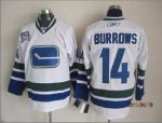 Vintage Vancouver Canucks #14 Alexandre Burrows Stitched White Hockey Jersey Throwback Edition