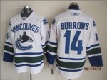 Vintage Vancouver Canucks #14 Alexandre Burrows Stitched White Hockey Jersey Throwback Edition (2)