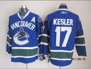 Vintage Vancouver Canucks #17 Ryan Kesler Stitched Blue Hockey Jersey Throwback Edition (2)