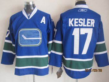 Vintage Vancouver Canucks #17 Ryan Kesler Stitched Blue Hockey Jersey Throwback Edition