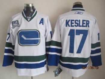 Vintage Vancouver Canucks #17 Ryan Kesler Stitched White Hockey Jersey Throwback Edition (3)
