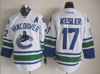 Vintage Vancouver Canucks #17 Ryan Kesler Stitched White Hockey Jersey Throwback Edition