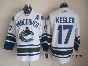 Vintage Vancouver Canucks #17 Ryan Kesler Stitched White Hockey Jersey Throwback Edition (4)