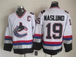 Vintage Vancouver Canucks #19 Markus Naslund Stitched White Hockey Jersey Throwback Edition