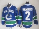 Vintage Vancouver Canucks #2 Dan Hamhuis Stitched Blue Hockey Jersey Throwback Edition