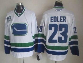 Vintage Vancouver Canucks #23 Alexander Edler Stitched White Hockey Jersey Throwback Edition
