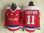 Vintage Washington Capitals #11 Mike Gartner Stitched Red Hockey Jersey Throwback Edition
