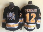 Vintage Washington Capitals #12 Jeff Friesen Stitched Black Hockey Jersey Throwback Edition