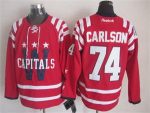 Vintage Washington Capitals #74 John Carlson Stitched Red Hockey Jersey Throwback Edition