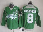 Vintage Washington Capitals #8 Alex Ovechkin Stitched Green Hockey Jersey Throwback Edition