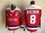 Vintage Washington Capitals #8 Alex Ovechkin Stitched Red Hockey Jersey Throwback Edition (2)