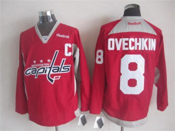 Vintage Washington Capitals #8 Alex Ovechkin Stitched Red Hockey Jersey Throwback Edition