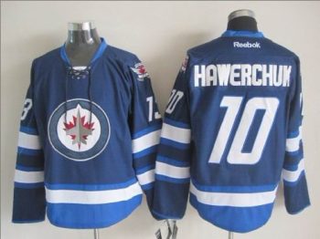 Vintage Winnipeg Jets #10 Dale Hawerchuk Stitched Blue Hockey Jersey Throwback Edition