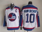 Vintage Winnipeg Jets #10 Dale Hawerchuk Stitched White Hockey Jersey Throwback Edition (2)