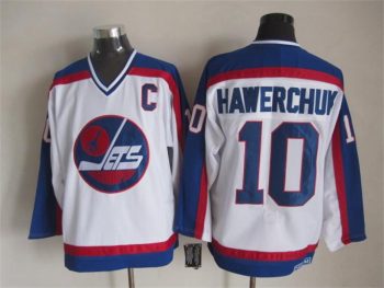 Vintage Winnipeg Jets #10 Dale Hawerchuk Stitched White Hockey Jersey Throwback Edition (2)