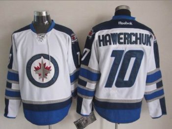 Vintage Winnipeg Jets #10 Dale Hawerchuk Stitched White Hockey Jersey Throwback Edition