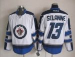 Vintage Winnipeg Jets #13 Teemu Selanne Stitched White Hockey Jersey Throwback Edition