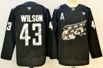 Washington Capitals #43 Wilson Black stitched hockey jersey